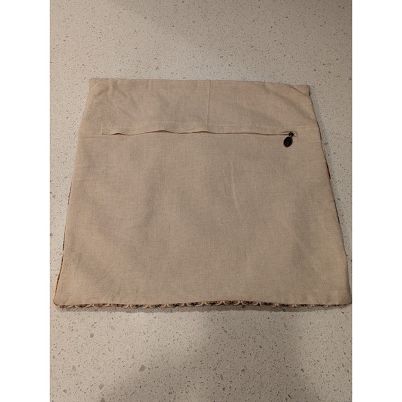 Pier‎ 1 Imports Throw Pillow Cover Zipper Boho Jute Colorful Yarn Woven 18 X 18 - Picture 6 of 9